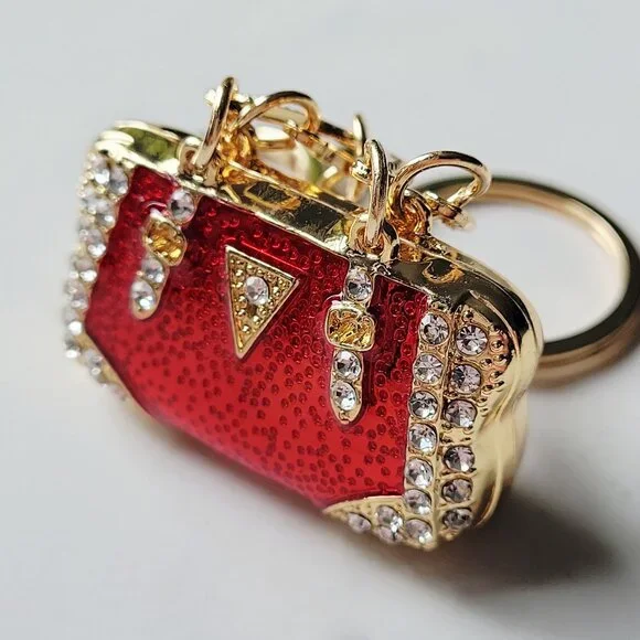 Sparkling Rhinestone Mini Handbag Keychain Purse Charm for Womens Bag or keys - Picture 4 of 9